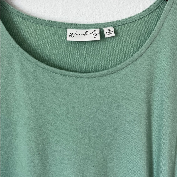 WONDERLY Green Midi Dress with Side Bow - Picture 2 of 4